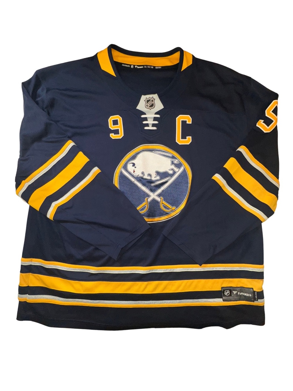 Jack Eichel #9 Buffalo Sabres Fanatics NHL Jersey Men’s 4XL Captain C